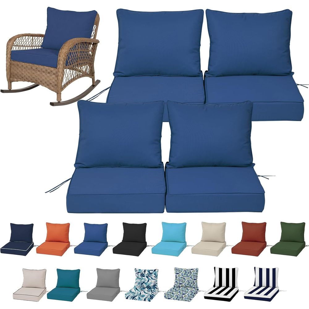 Outdoor Furniture Fabric - 24x24 Outdoor Deep Seat Cushions Set