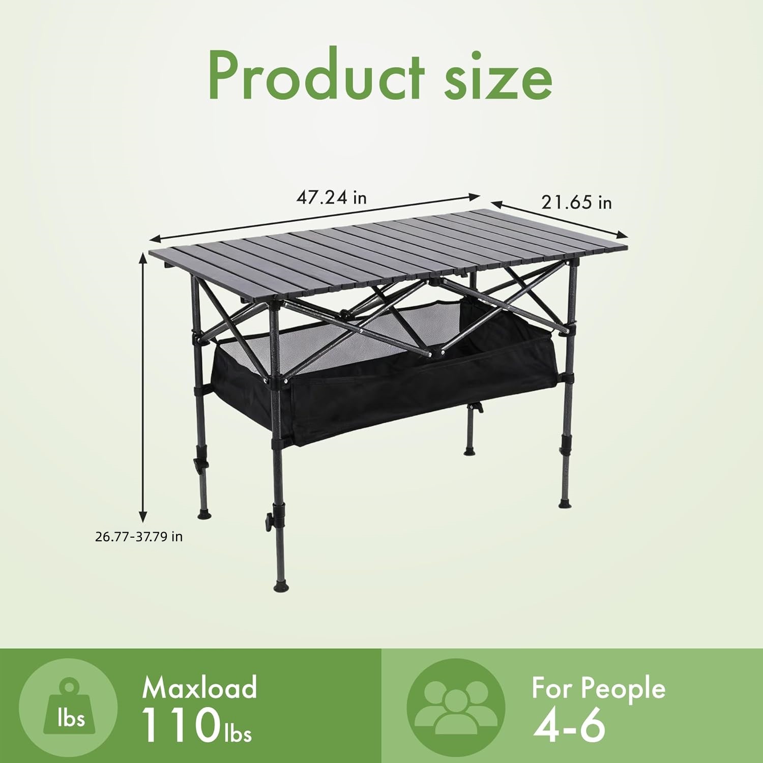 Outdoor Furniture Australia - Portable Folding Camping Table Roll-up Top