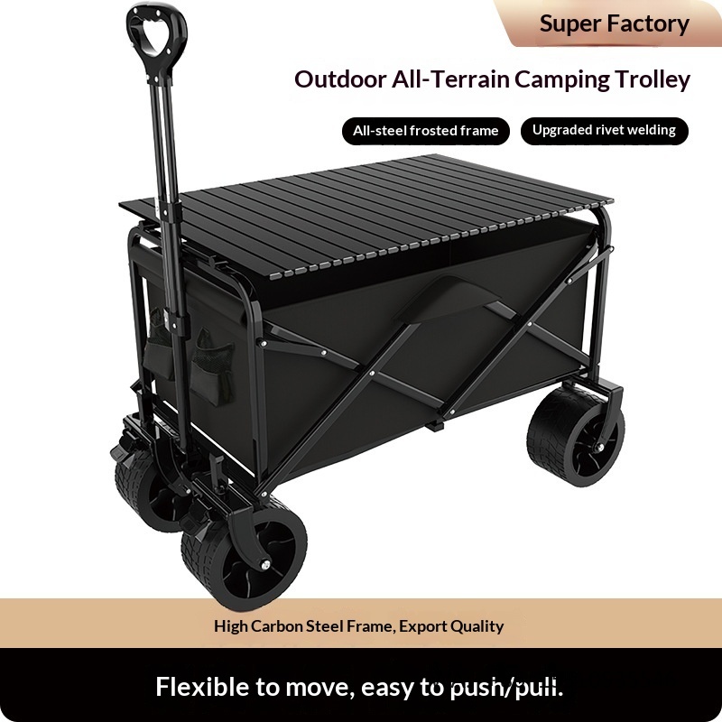 Outdoor Furniture Shop - Foldable Large Capacity Camping Wagon with