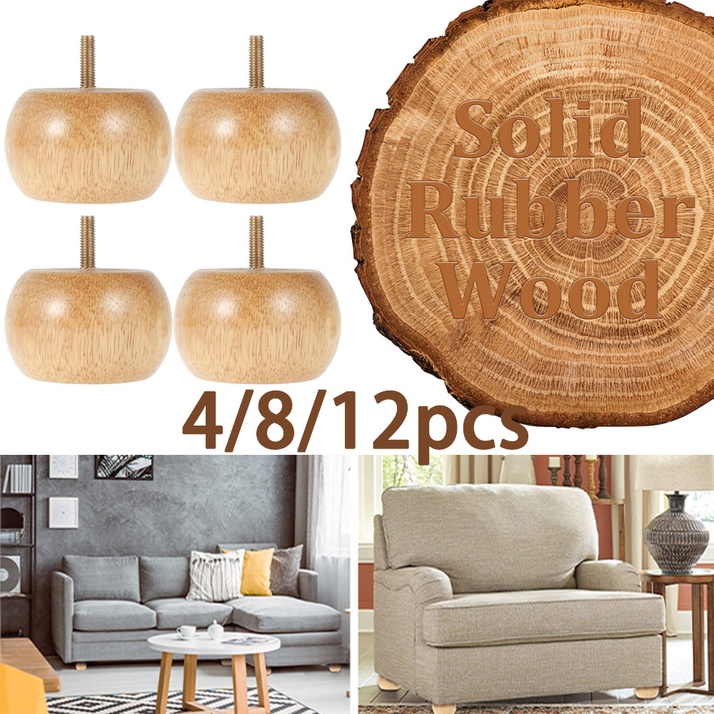 Adirondack Chair Wood - 4/8/12Pcs Solid Wood Furniture Feets Sofa