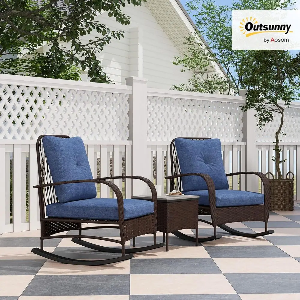 Wicker 3-Piece Patio Furniture - огляд і ціна Outdoor Furniture Metal Chairs