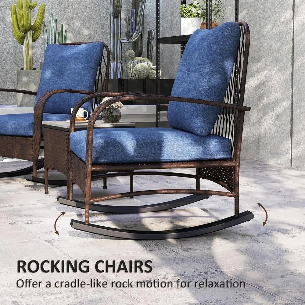 Wicker 3-Piece Patio Furniture - огляд і ціна Outdoor Furniture Metal Chairs