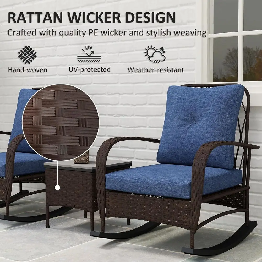 Wicker 3-Piece Patio Furniture - огляд і ціна Outdoor Furniture Metal Chairs