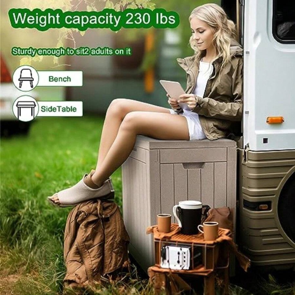 Lockable Resin Deck Box Outdoo - огляд і ціна Outdoor Furniture Weatherproof