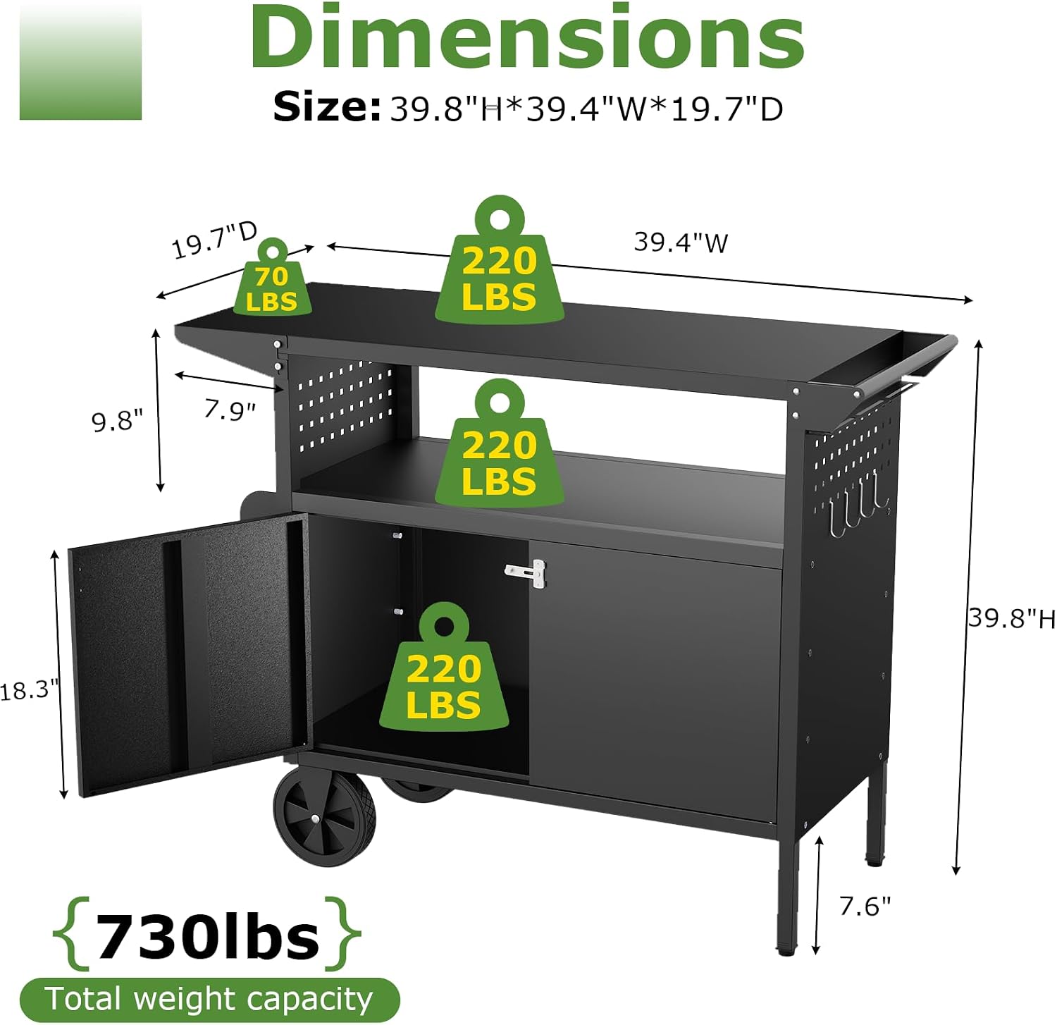 Outdoor Grill Cart Table With  - огляд і ціна Outdoor Furniture Heavy