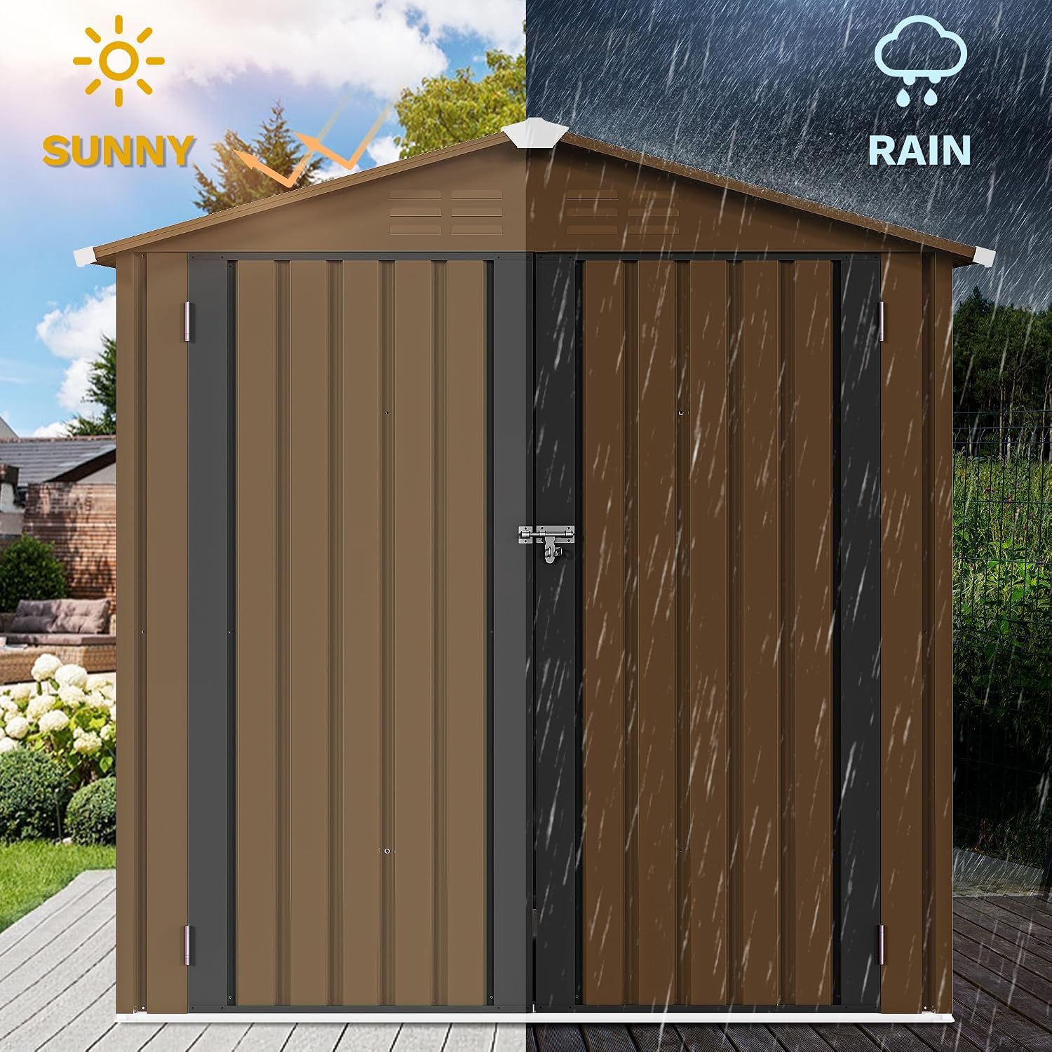 6x4ft Metal Outdoor Storage Sh - огляд і ціна Outdoor Furniture Heavy