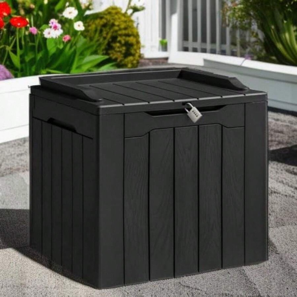 31 Gallon Resin Deck Box Water - огляд і ціна Outdoor Furniture Heavy