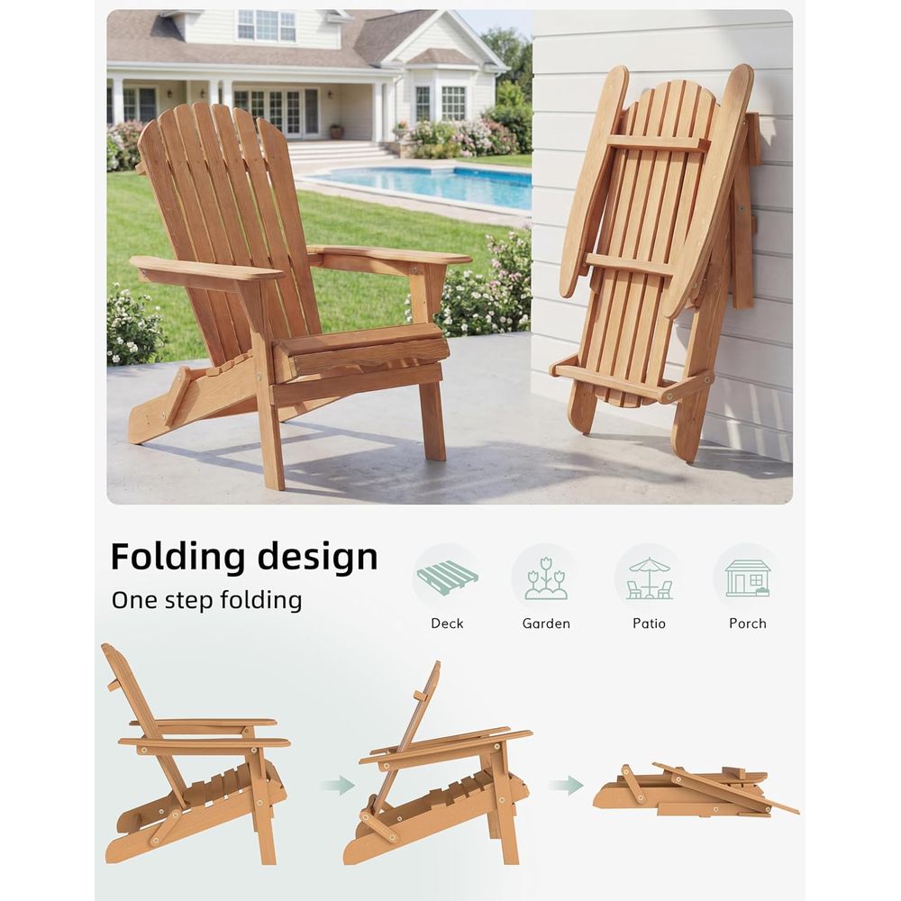 Classic 4-Piece Adirondack Cha - огляд і ціна Adirondack Chair Wood