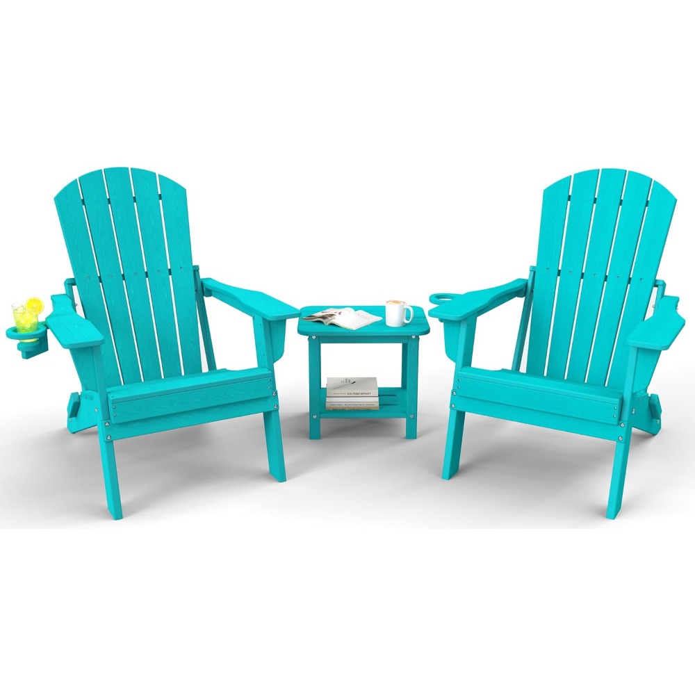 3-Piece Folding Adirondack Cha - огляд і ціна Adirondack Chair Wood