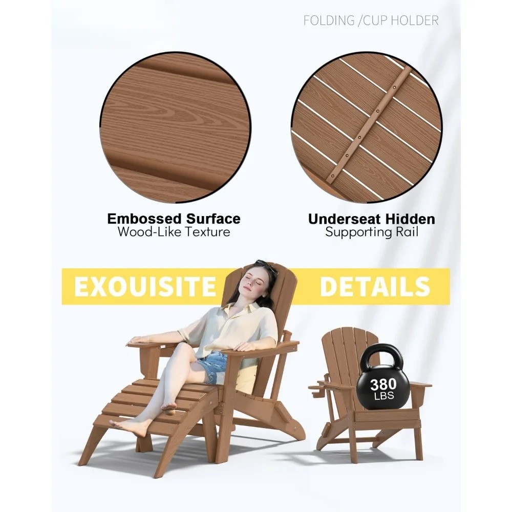 3-Piece Folding Adirondack Cha - огляд і ціна Adirondack Chair Wood