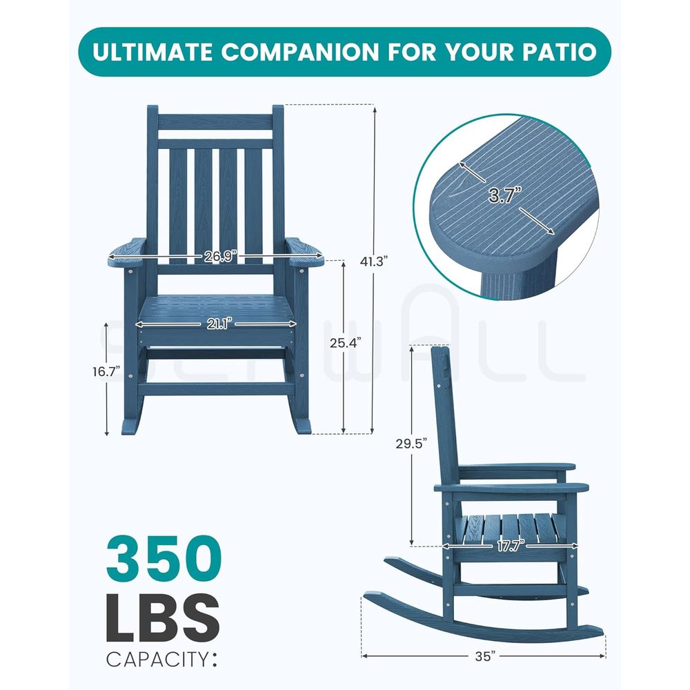 Set of 2 Oversized HDPE Outdoo - огляд і ціна Outdoor Furniture Metal Chairs