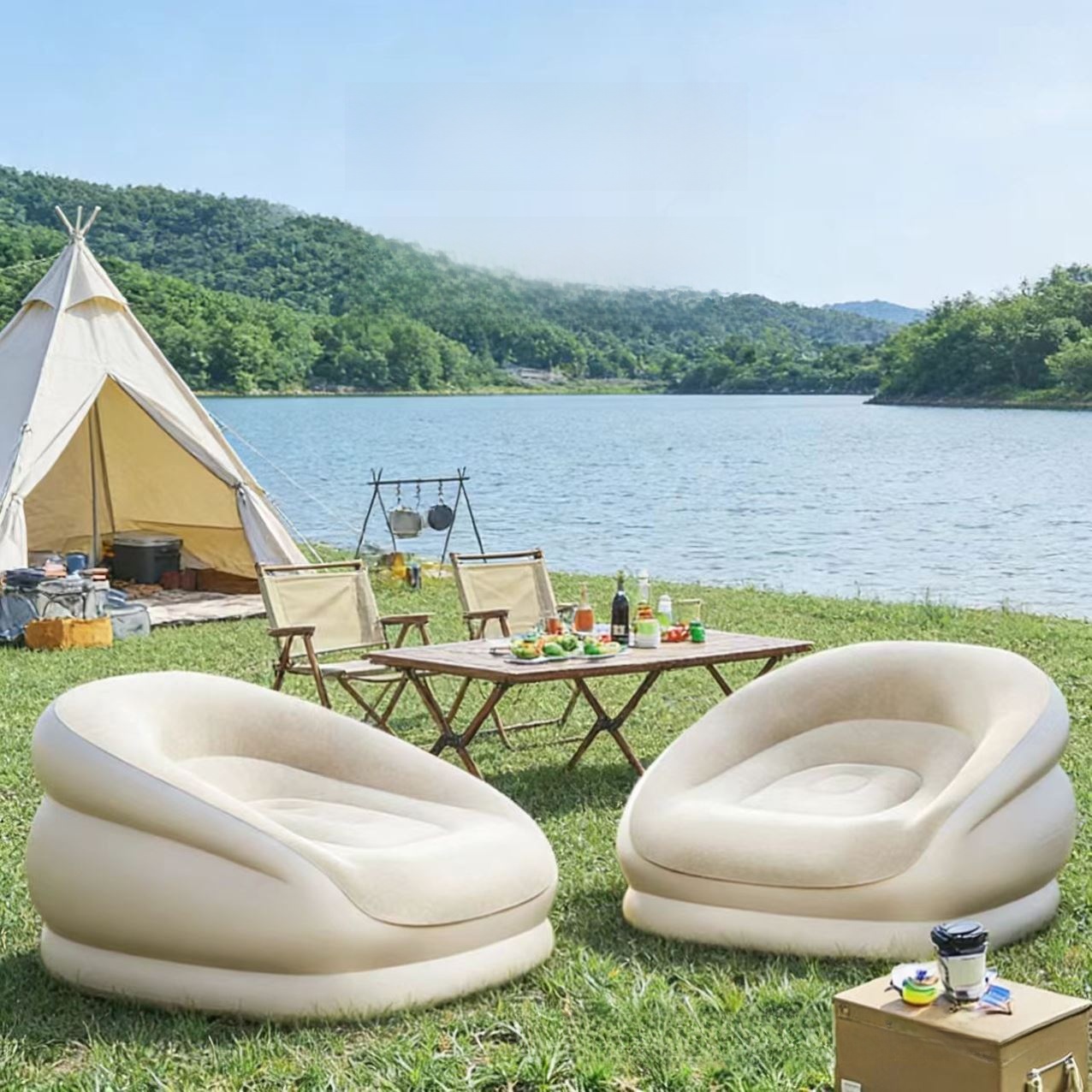 Portable Iatable Sofa for Cam  - огляд і ціна Outdoor Furniture Design