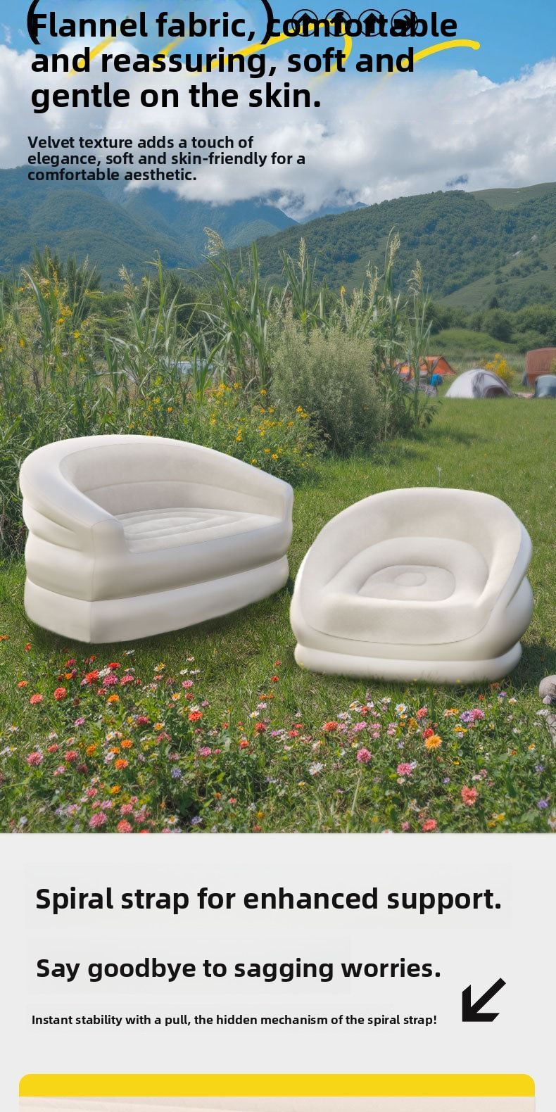 Portable Iatable Sofa for Cam  - огляд і ціна Outdoor Furniture Design