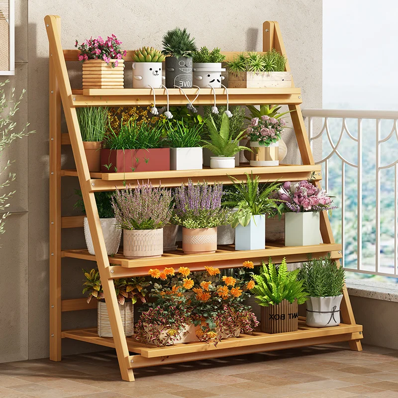 Solid Wood Flower Shelf Plant  - огляд і ціна Outdoor Furniture Design