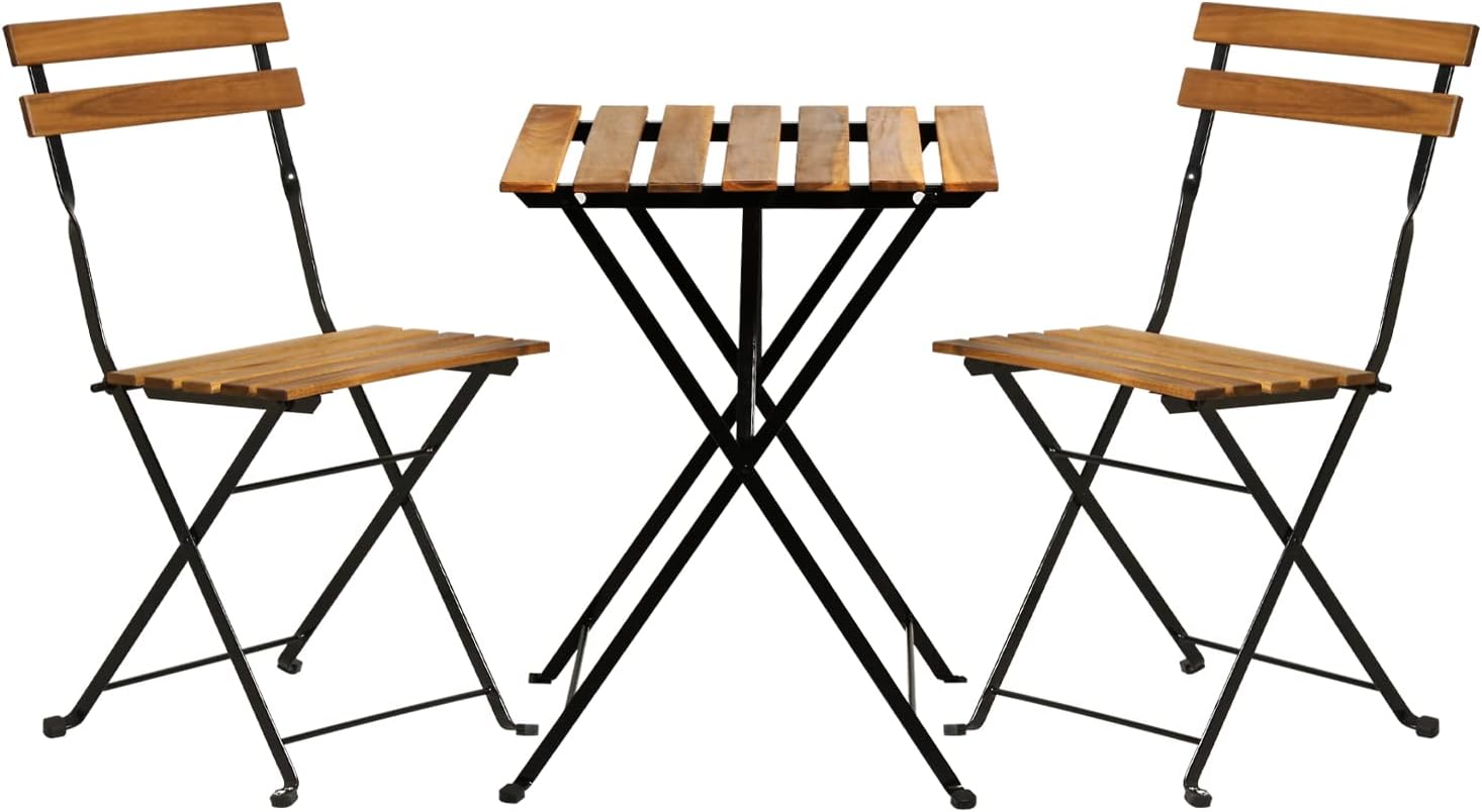 Natural wood 3-piece folding p - огляд і ціна Outdoor Furniture Patio