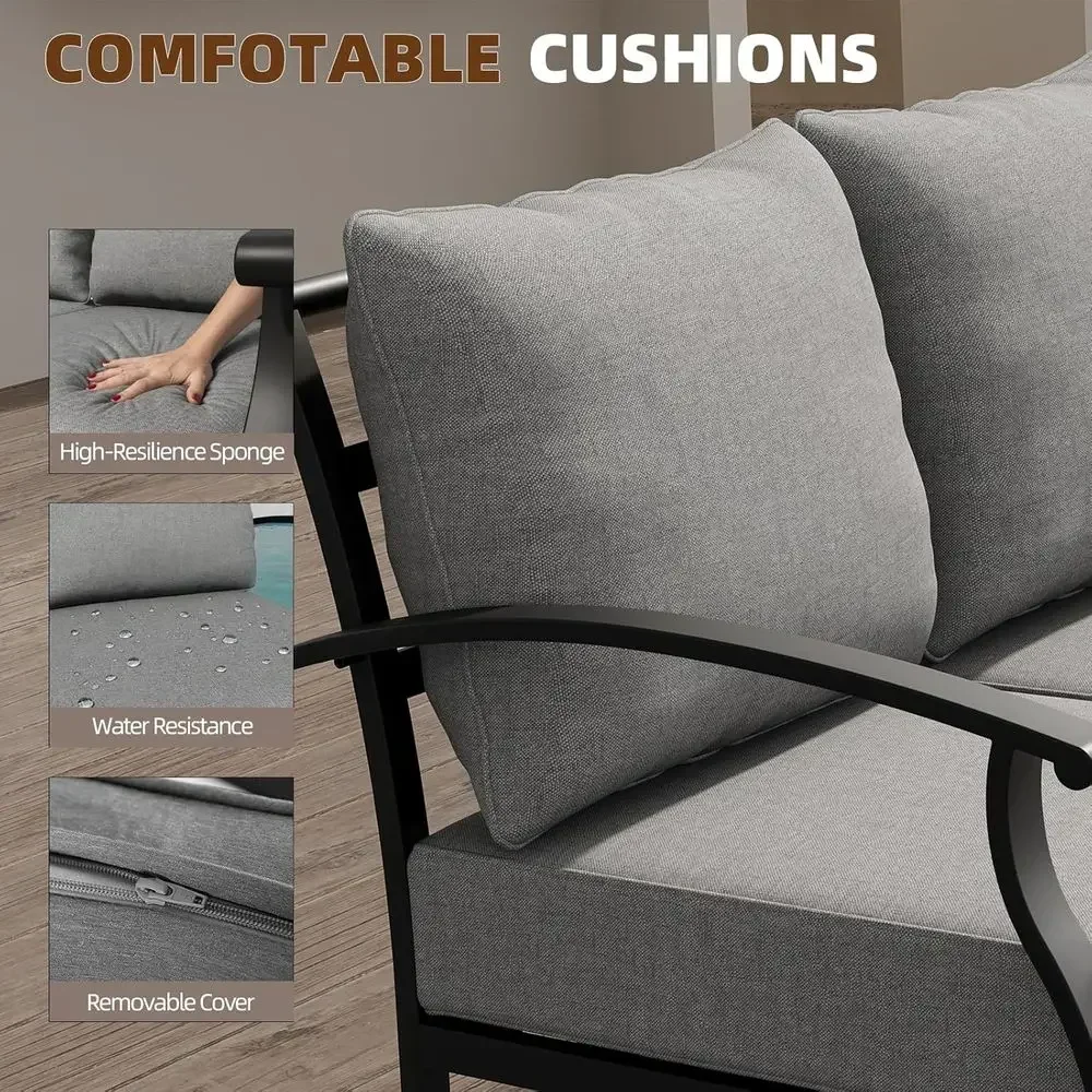 Grey Outdoor Metal Patio Furni - огляд і ціна Outdoor Furniture Metal Chairs