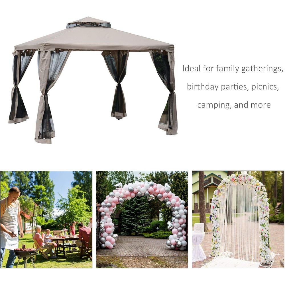 9.6' x 9.6' Patio Gazebo, Outd - огляд і ціна Outdoor Furniture Patio