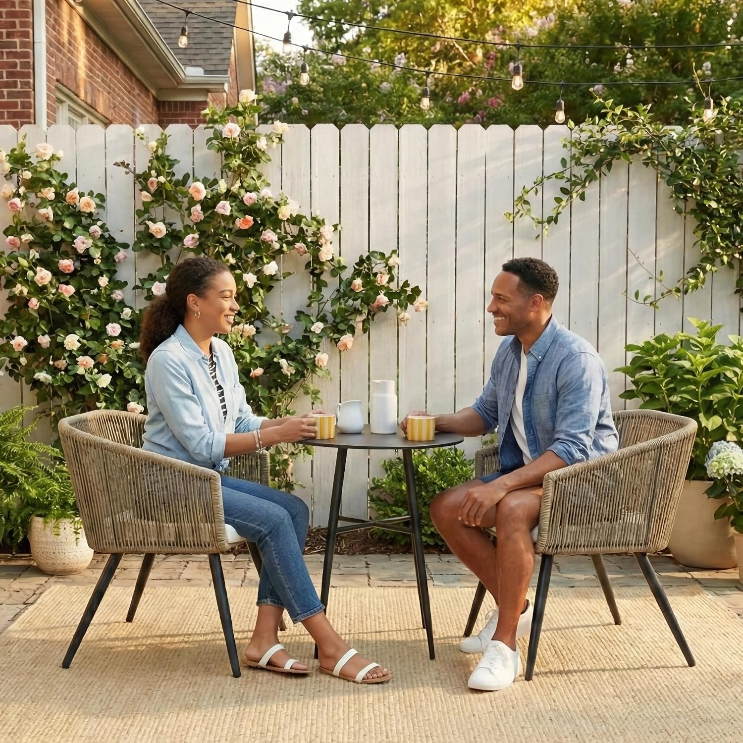 Outdoor Rattan Patio Dining Ch - огляд і ціна Outdoor Furniture Metal Chairs