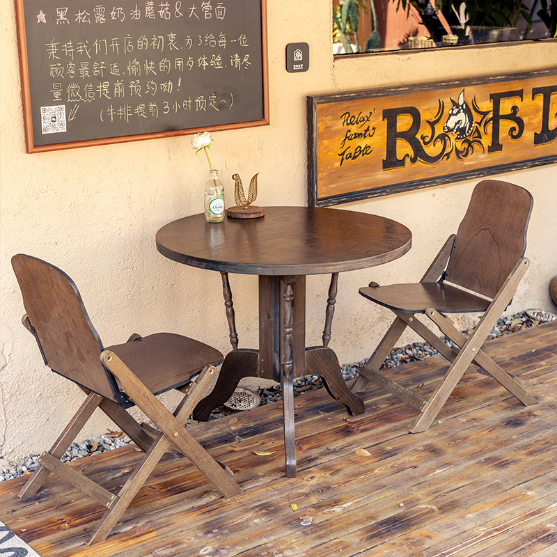 Retro Dining Table Round Table - огляд і ціна Outdoor Furniture Shop
