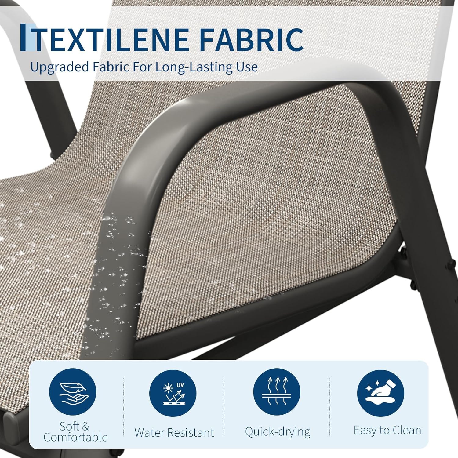 Patio Dining Chairs Set of 4,  - огляд і ціна Outdoor Furniture Metal Chairs