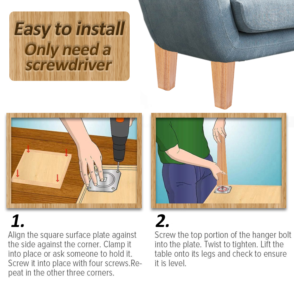 4PCS Solid Wood Furniture Legs - огляд і ціна Adirondack Chair Wood